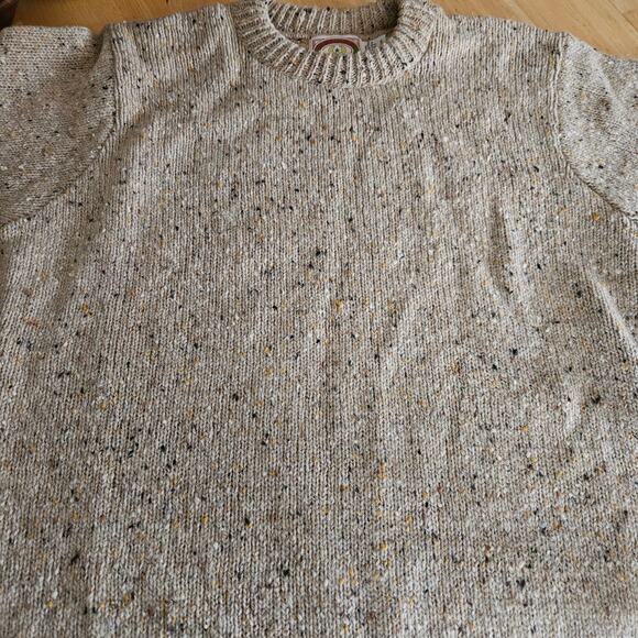 Banana Republic VTG 80's Wool Blend Sweater Tan Speckled Men Sz M EUC - Picture 7 of 7